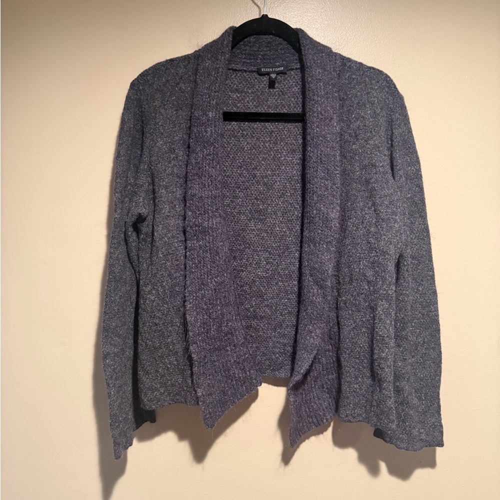 Eileen fisher Wool Cashmere Mohair blend Open front cardigan women’s medium